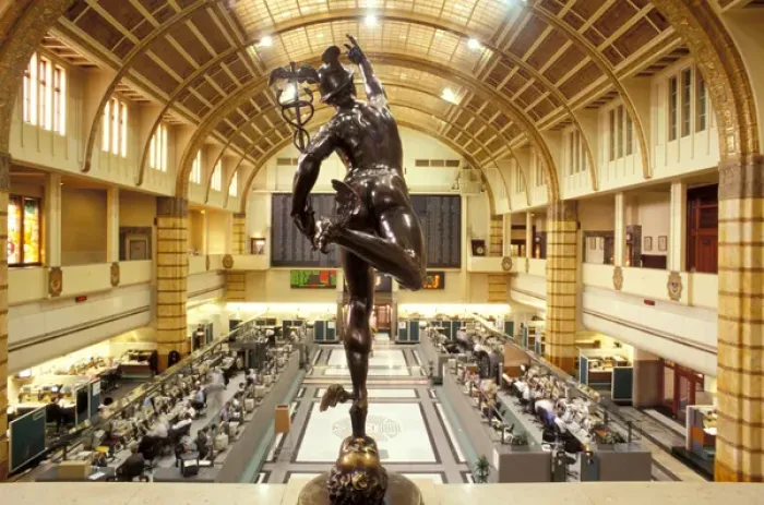 Framed Print : Europe, Holland, Amsterdam. Stock exchange