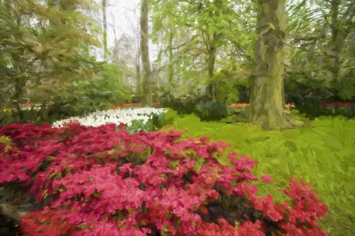Framed Print : Europe, Holland, Lisse. Abstract of Keukenhof Gardens