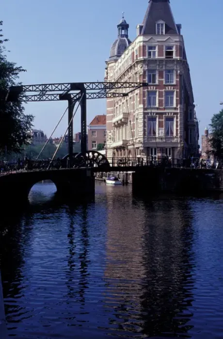 Framed Print : Europe, Holland / The Netherlands, Amsterdam, city shot over canal Framed Print : Europe, Holland / The Netherlands, Amsterdam, city shot over canal