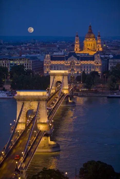 Framed Print : Europe, Hungary, Budapest. Chain Bridge over the River Danube. Credit as: Jim Zuckerman Framed Print : Europe, Hungary, Budapest. Chain Bridge over the River Danube. Credit as: Jim Zuckerman