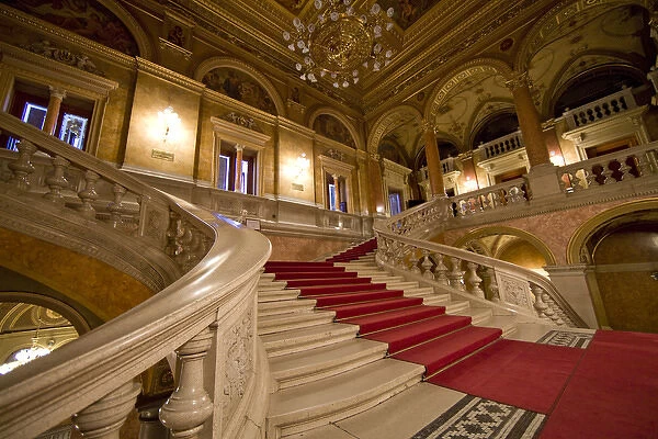 Europe, Hungary, Budapest. Interior of the Opera House. Credit as: Jim Zuckerman