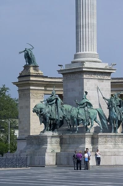 Europe, Hungary, Budapest, monument in Heroes Square