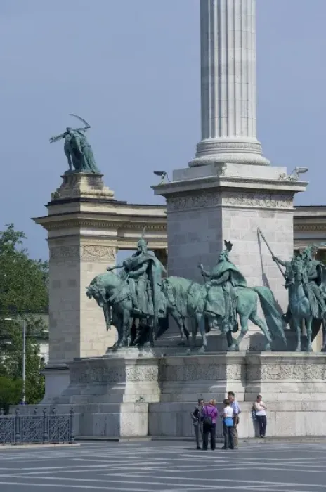 Framed Print : Europe, Hungary, Budapest, monument in Heroes Square