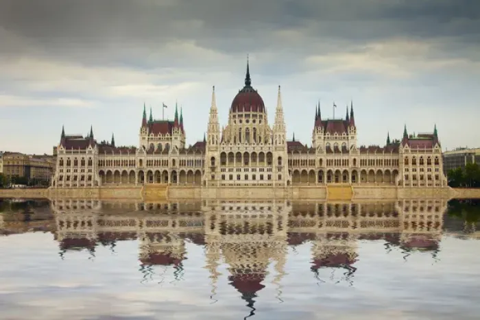 Framed Print : Europe, Hungary, Budapest. Parliament Building on Danube River Framed Print : Europe, Hungary, Budapest. Parliament Building on Danube River