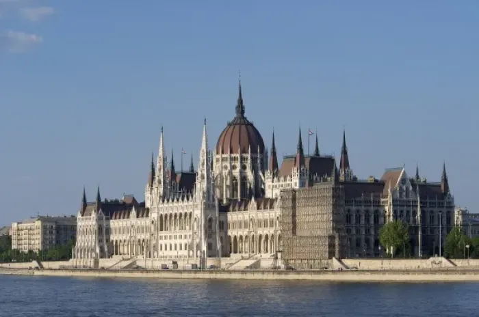 Framed Print : Europe, Hungary, Budapest, Pest, Parliament building, Danube River Framed Print : Europe, Hungary, Budapest, Pest, Parliament building, Danube River