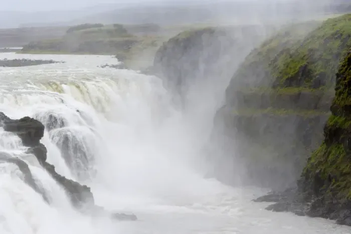 Framed Print : Europe, Iceland, Golden Circle, Gullfoss, Golden Falls. Image of one of the most powerful Framed Print : Europe, Iceland, Golden Circle, Gullfoss, Golden Falls. Image of one of the most powerful