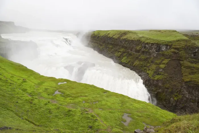 Framed Print : Europe, Iceland, Golden Circle, Gullfoss, Golden Falls. Image of one of the most powerful Framed Print : Europe, Iceland, Golden Circle, Gullfoss, Golden Falls. Image of one of the most powerful