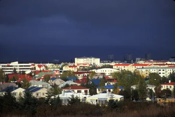Framed Print : 04. Europe, Iceland, Reykjavik, View from The Pearl