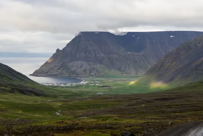 Framed Print : Europe, Iceland, Westfjords, Isafjaroardjup. View of the countryside near Isafjordur Framed Print : Europe, Iceland, Westfjords, Isafjaroardjup. View of the countryside near Isafjordur