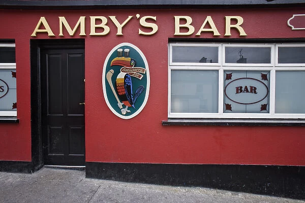 Europe, Ireland, Ballingarry. Exterior of Ambys Bar pub. Credit as: Dennis Flaherty
