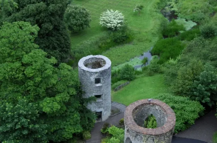 Framed Print : Europe, Ireland, Blarney Castle. Overview from castle top. THIS IMAGE RESTRICTED Framed Print : Europe, Ireland, Blarney Castle. Overview from castle top. THIS IMAGE RESTRICTED