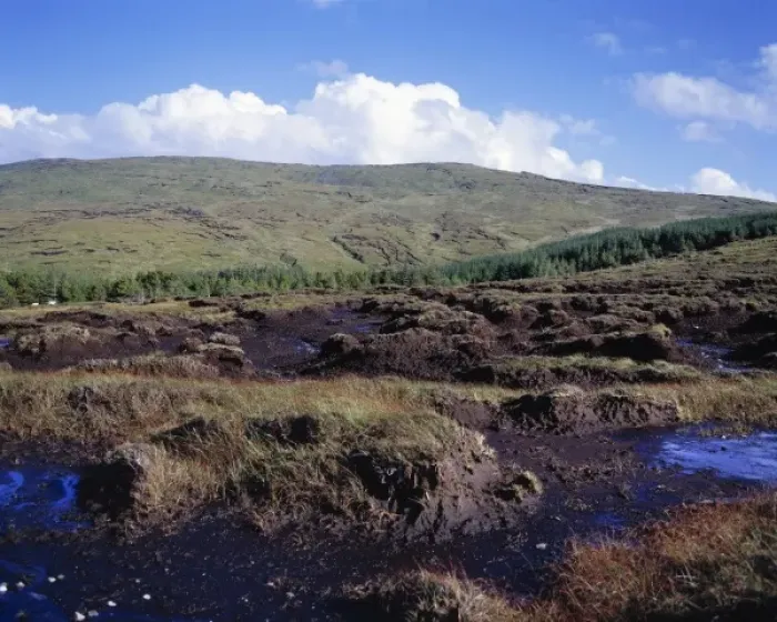 Framed Print : Europe, Ireland, Carrick. Clouds billow beyond the heathery peat bogs of Carrick Framed Print : Europe, Ireland, Carrick. Clouds billow beyond the heathery peat bogs of Carrick