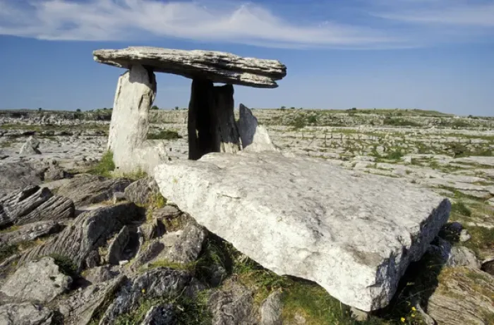 Framed Print : Europe, Ireland, County Clare, Burren Area. Poulnabrone Dolmen