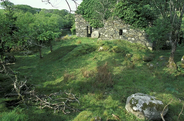 Europe, Ireland, County Mayo. Abandoned Mill