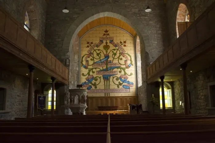 Framed Print : Europe, Ireland, Drumcliffe. Interior of a church. Credit as: Wendy Kaveney  /  Jaynes