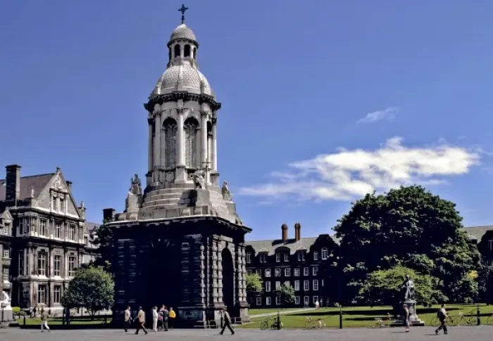 Framed Print : Europe, Ireland, Dublin. The Campanile, which dates from the mid 19th centry, stands Framed Print : Europe, Ireland, Dublin. The Campanile, which dates from the mid 19th centry, stands