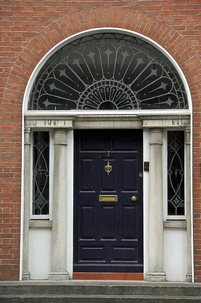 Europe, Ireland, Dublin. Georgian door. THIS IMAGE RESTRICTED - Not available to land
