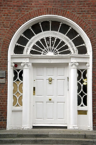Europe, Ireland, Dublin. Georgian door. THIS IMAGE RESTRICTED - Not available to land