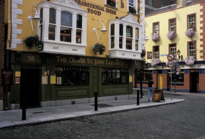 Framed Print : Europe, Ireland, Dublin. Temple Bar neighborhood Framed Print : Europe, Ireland, Dublin. Temple Bar neighborhood