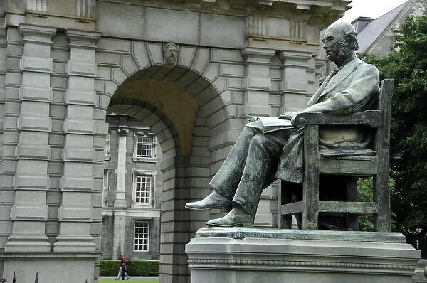 Europe, Ireland, Dublin. Trinity College, home of the Book of Kells. Parliament Square