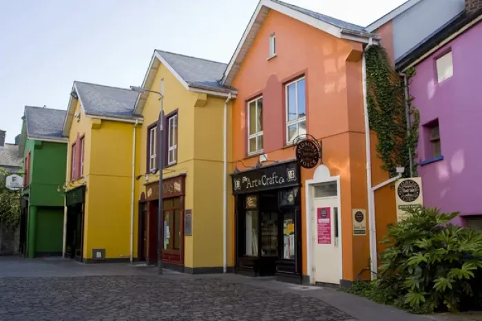 Framed Print : Europe, Ireland, Ennis. Colorful store fronts. Credit as: Wendy Kaveney  /  Jaynes