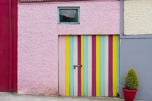Europe, Ireland, Eyeries. Exterior of colorful house