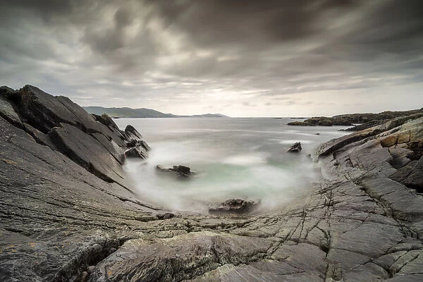 Europe, Ireland, Eyeries. Landscape with the Beara Bowl rock formation