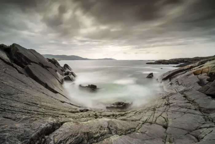 Framed Print : Europe, Ireland, Eyeries. Landscape with the Beara Bowl rock formation Framed Print : Europe, Ireland, Eyeries. Landscape with the Beara Bowl rock formation