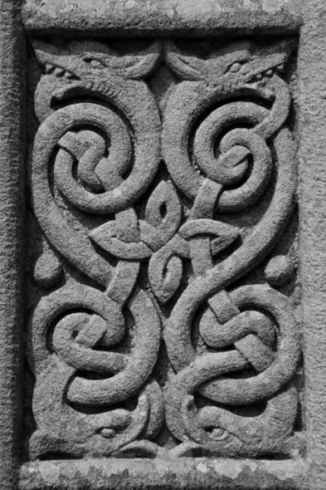 Framed Print : Europe, Ireland, Glendalough. Cletic Patterns on Cross at Glandalough Framed Print : Europe, Ireland, Glendalough. Cletic Patterns on Cross at Glandalough
