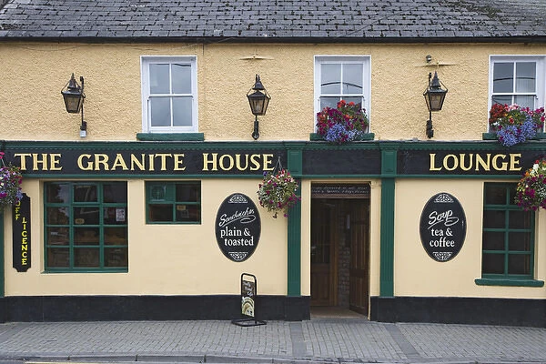 Europe, Ireland, Kilkenny. Exterior of Granite House Lounge. Credit as: Dennis Flaherty