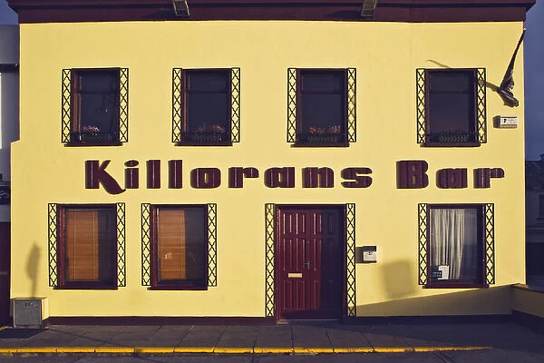 Europe, Ireland, Salthill. Exterior of Killorans Bar. Credit as: Dennis Flaherty