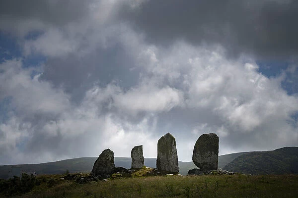 Europe, Ireland, Waterville. Eightercua stone row