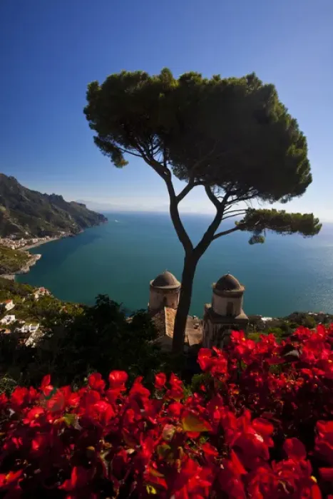 Framed Print : Europe; Italy; Amalfi Coastline; Ravello; View of the Amalfi Coast from Villa Rufolo in Ravello Framed Print : Europe; Italy; Amalfi Coastline; Ravello; View of the Amalfi Coast from Villa Rufolo in Ravello