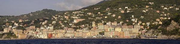 Europe, Italy, Camogli. Panaroma of city seen from the sea. Credit as: Wendy Kaveney