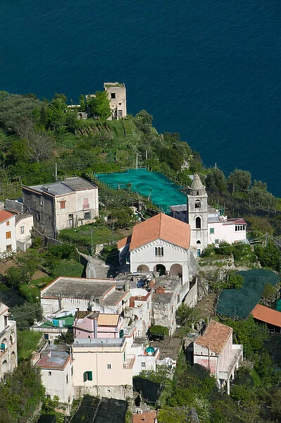 Europe, Italy, Campania, (Amalfi Coast), Ravello: View of the village of Scala