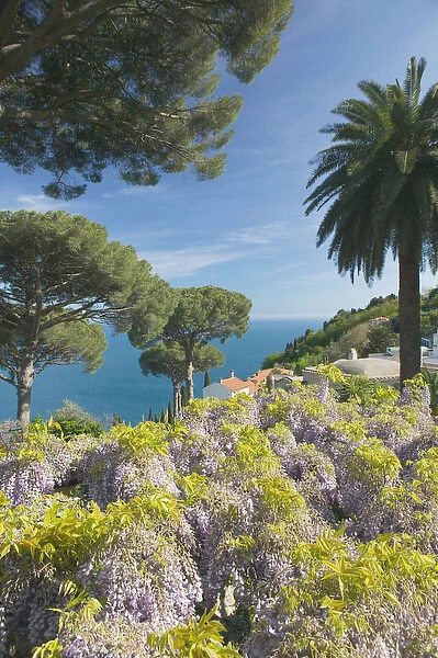 Europe, Italy, Campania, (Amalfi Coast), Ravello: Garden View from the Villa Rufolo