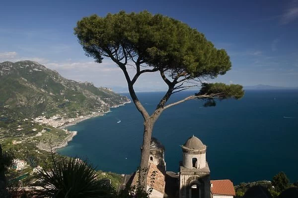 Europe, Italy, Campania, (Amalfi Coast), Ravello: View of the Amalfi Coastline