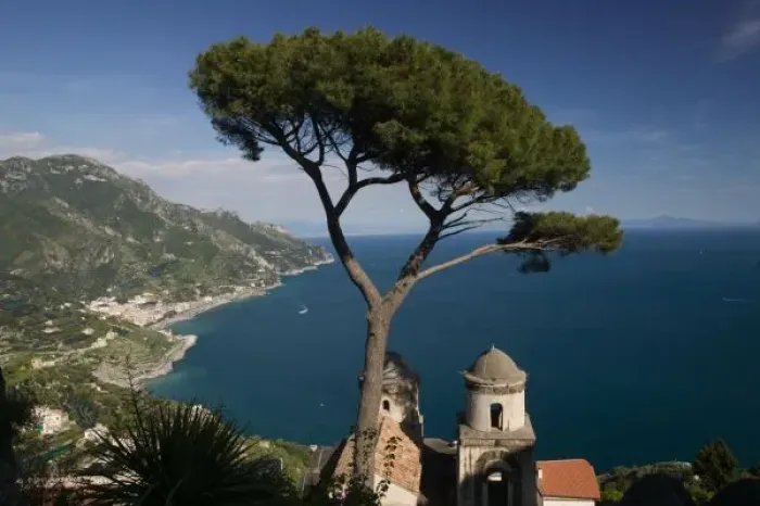 Framed Print : Europe, Italy, Campania, (Amalfi Coast), Ravello: View of the Amalfi Coastline
