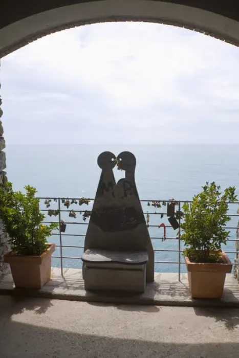 Framed Print : Europe, Italy, Cinque Terre, Via dell Amore the walk of lovers