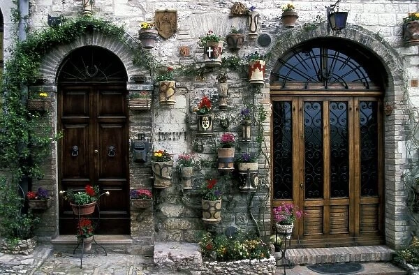 Europe, Italy, Cinque Terre. Monterosso doors