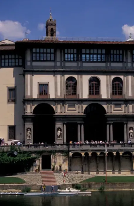 Framed Print : Europe, Italy, Florence, Tuscany, Uffizi Gallery on the Arno Framed Print : Europe, Italy, Florence, Tuscany, Uffizi Gallery on the Arno