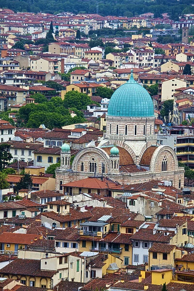 Europe; Italy; Florence; View From Above Tempio Maggiore Israelitico - Synagogue