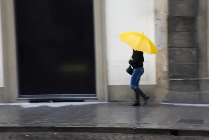 Framed Print : Europe; Italy; Florence; Woman walking in the rain on the streets of Florence Framed Print : Europe; Italy; Florence; Woman walking in the rain on the streets of Florence