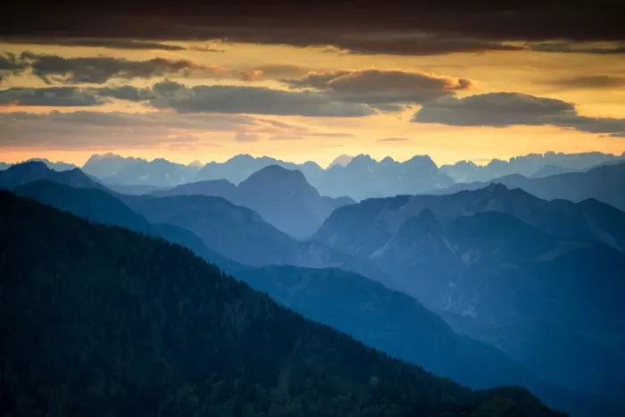 Framed Print : Europe, Italy, Friuli Venezia Giulia. Foggy Monte Lussari mountain at sunset Framed Print : Europe, Italy, Friuli Venezia Giulia. Foggy Monte Lussari mountain at sunset