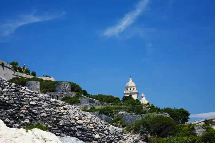 Framed Print : Europe; Italy; La Spezia; Portovenere; Church Dome in Sky Framed Print : Europe; Italy; La Spezia; Portovenere; Church Dome in Sky