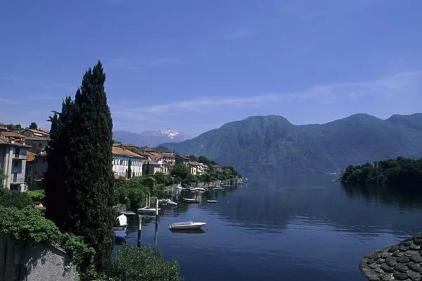 Europe, Italy, Lake Como, Tremezzo. Northern Italy and a view of Tremezzo