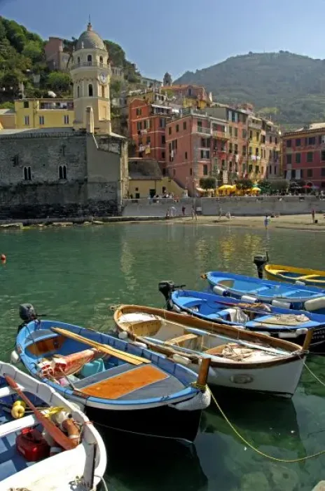 Framed Print : Europe, Italy, Liguria region, Cinque Terre, Vernazza. UNESCO World Heritage Site