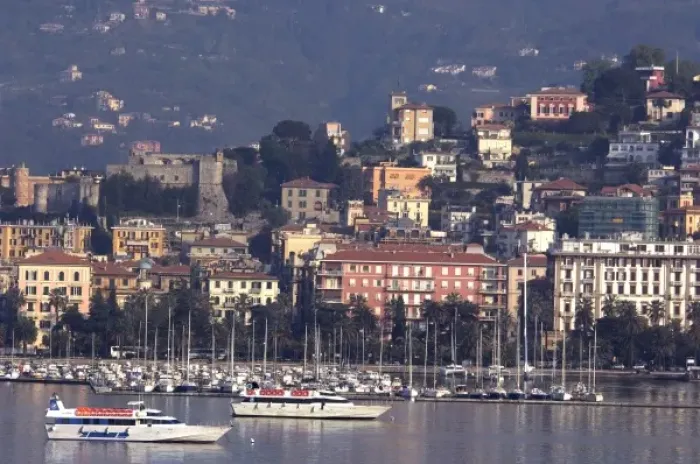 Framed Print : Europe, Italy, Liguria region, Ligurian Sea, La Spezia. Popular port city, gateway to Cinque Terre