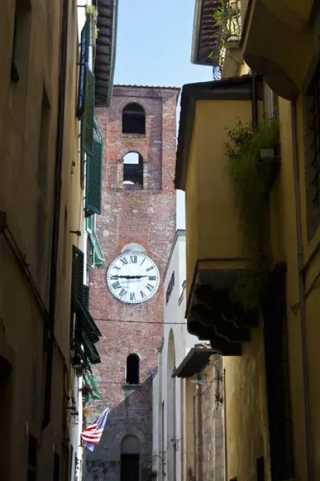 Framed Print : Europe; Italy; Lucca; Clock Tower of Lucca