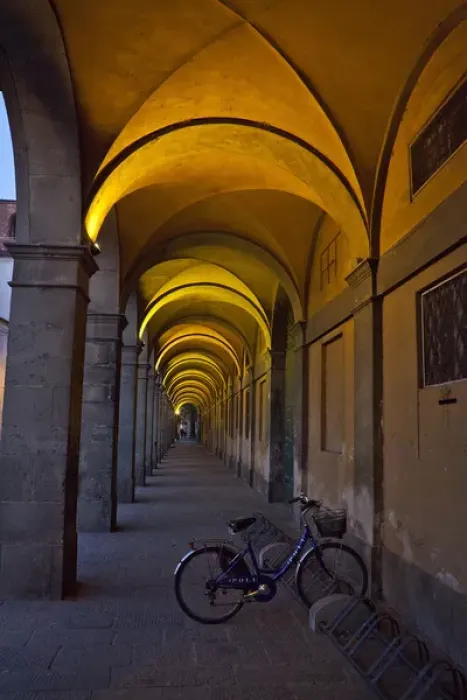 Framed Print : Europe; Italy; Lucca; Evening and Lighted Arched Hallway Framed Print : Europe; Italy; Lucca; Evening and Lighted Arched Hallway